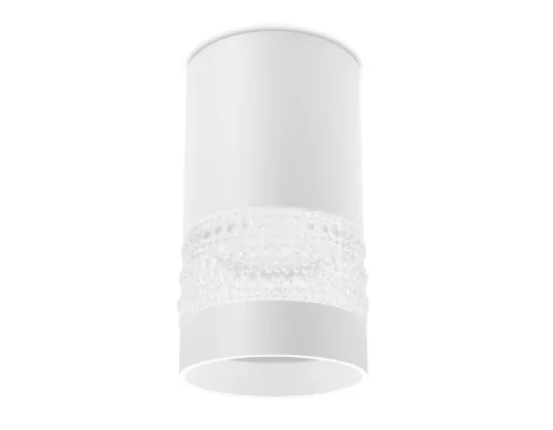 Светильник накладной TN370 Ambrella light белый 1 лампа, основание белое в стиле хай-тек современный круглый фото 3