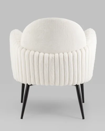 Кресло Wave Stripes букле белый УТ000038941 Stool Group, белый/букле, ножки/металл/чёрный, размеры - *****мм фото 6