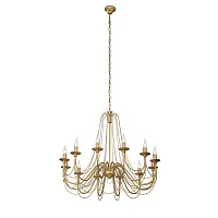 Люстра подвесная V1044-8/12 Vitaluce без плафона на 12 ламп, основание бежевое в стиле классический 