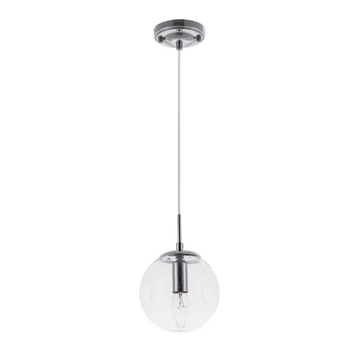Светильник подвесной Tureis A9915SP-1CC Arte Lamp прозрачный 1 лампа, основание хром в стиле современный шар