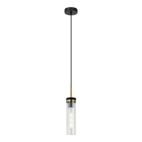 Светильник подвесной Blount LSP-8866 Lussole прозрачный 1 лампа, основание чёрное в стиле современный 