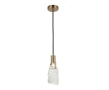 Светильник подвесной LED Гелла 07670-1A,20 Kink Light прозрачный 1 лампа, основание бронзовое в стиле современный 