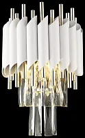 Бра Cartuccia WE138.02.001 Wertmark белый прозрачный 2 лампы, основание золотое в стиле классический 