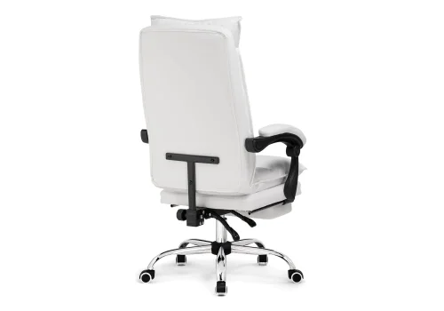 Компьютерное кресло Fantom white 15572 Woodville, белый/экокожа, ножки/металл/хром, размеры - *1240***610* фото 6