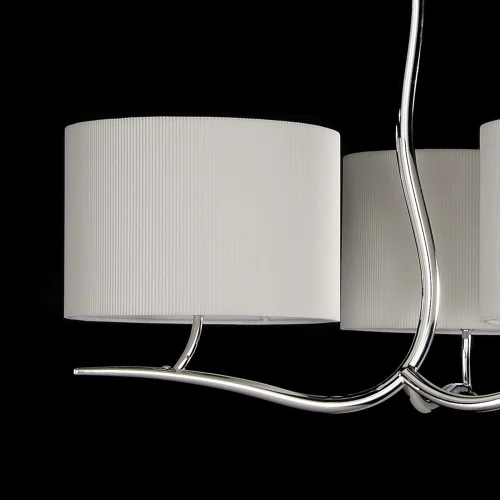 Люстра подвесная  EVE CROMO - P. CREMA 1131 Mantra белая на 3 лампы, основание хром в стиле современный  фото 5