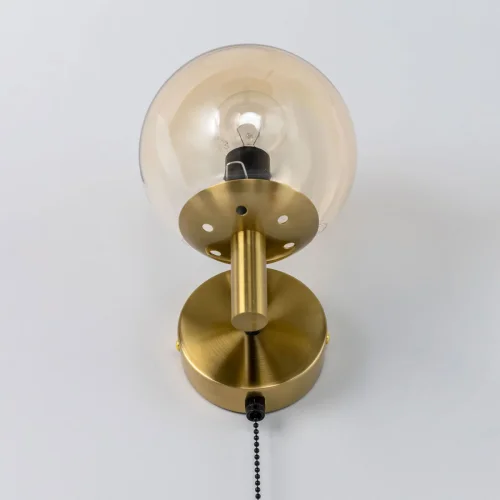 Бра с выключателем Шарлиз CL143413 Citilux прозрачный на 1 лампа, основание бронзовое в стиле современный  фото 5