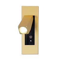 Бра с выключателем LED Bedside 4283-1W Favourite матовый золото на 1 лампу, основание матовое золото в стиле хай-тек для чтения
