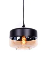 Светильник подвесной лофт Barlet LDP 6808 BK+TEA Lumina Deco чёрный 1 лампа, основание чёрное в стиле лофт 