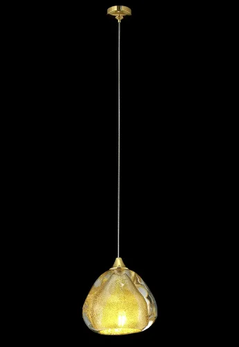 Светильник подвесной VERANO SP1 GOLD Crystal Lux прозрачный золотой 1 лампа, основание золотое в стиле современный выдувное фото 4