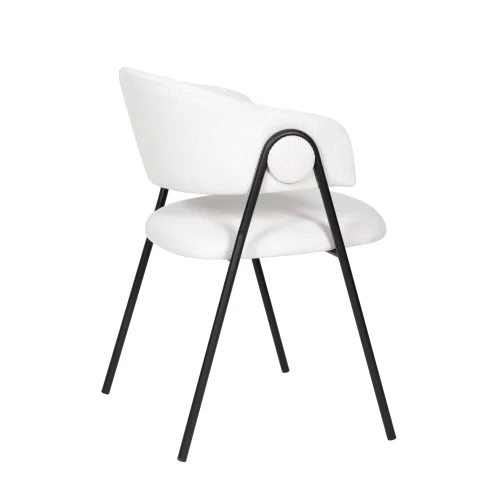 Стул Колин, молочный УТ000040179 Stool Group, молочный/велюр, ножки/металл/чёрный, размеры - *790**** фото 4