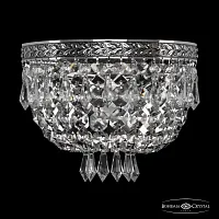 Бра 19271B/20IV NB Bohemia Ivele Crystal прозрачный 1 лампа, основание никель в стиле классический sp