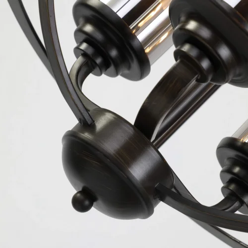 Светильник подвесной Kiara 2057-3P Favourite серый прозрачный 3 лампы, основание чёрное в стиле кантри  фото 5