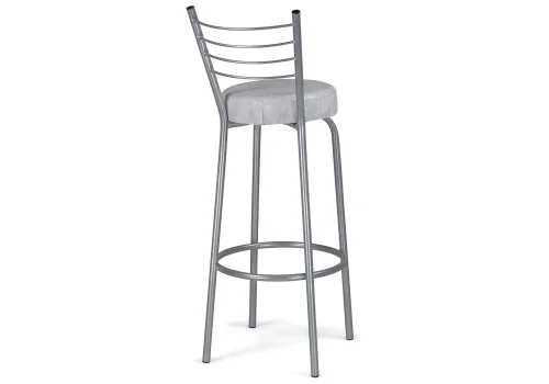 Барный стул Kuroda белый мрамор / светлый мусс 490088 Woodville, серый/искусственная кожа, ножки/металл/серый, размеры - ****345*460 фото 4