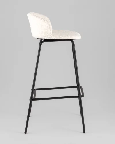 Стул барный Nita, букле молочный УТ000040261 Stool Group, молочный/букле, ножки/металл/чёрный, размеры - ***** фото 6