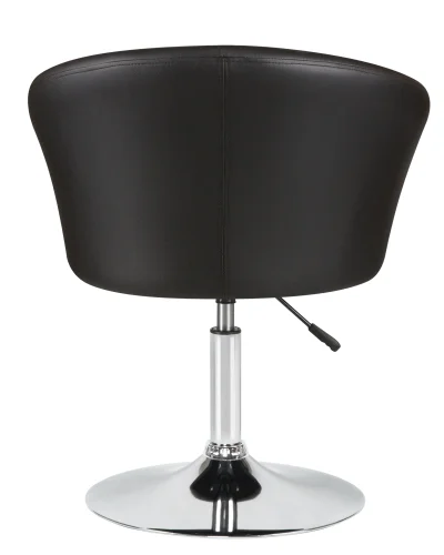 Кресло дизайнерское 8600-LM,  цвет сиденья черный, цвет основания хром Dobrin, чёрный/экокожа, ножки/металл/хром, размеры - 750*900***600*570 фото 5