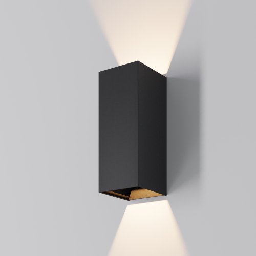 Настенный светильник ЛЕД уличный Драп / Drape O525WL-L10B3K Maytoni уличный IP65 чёрный на 1 лампу, плафон чёрный в стиле современный ЛЕД фото 7