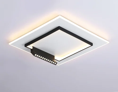Светильник потолочный LED с пультом FL51455 Ambrella light белый чёрный 1 лампа, основание белое в стиле современный хай-тек с пультом фото 4