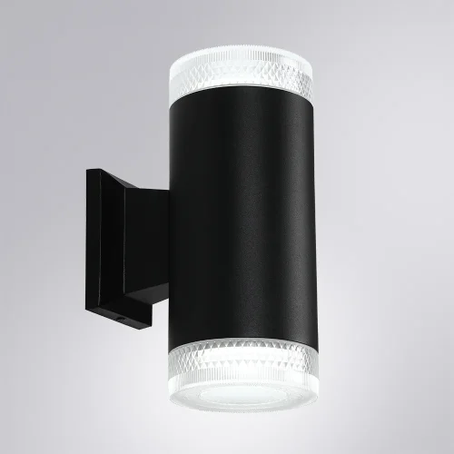 Настенный светильник уличный Piautos A1926AL-2BK Arte Lamp уличный IP54 чёрный на 2 лампы, плафон чёрный в стиле современный GX53 фото 3