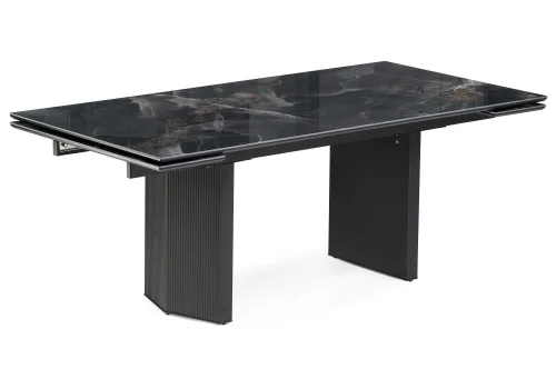 Керамический стол Монерон 200(260)х100х77 black paradise / черный 588032 Woodville столешница чёрная из керамика