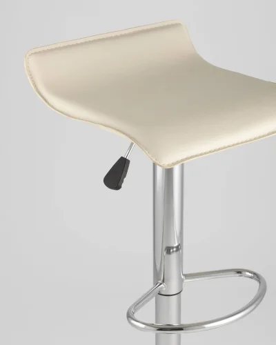 Стул барный hi-tec NEW, бежевый NP УТ000037678 Stool Group, бежевый/экокожа, ножки//хром, размеры - 630*830***395*395 фото 6