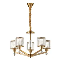 Люстра подвесная Premium line 691/5S (Copper) Escada прозрачная на 5 ламп, основание медь в стиле классический 