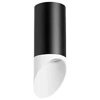 Светильник накладной Rullo R43736 Lightstar чёрный белый 1 лампа, основание чёрное в стиле хай-тек круглый