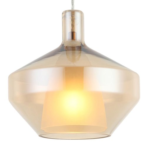 Светильник подвесной Еladin 2154/53/01P Stilfort янтарный 1 лампа, основание бронзовое в стиле современный  фото 2