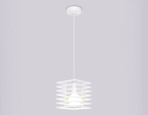 Светильник подвесной TR8410 Ambrella light белый 1 лампа, основание белое в стиле лофт  фото 5