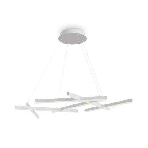 Люстра подвесная LED Line MOD016PL-L80WK Maytoni белая на 1 лампу, основание белое в стиле хай-тек современный 