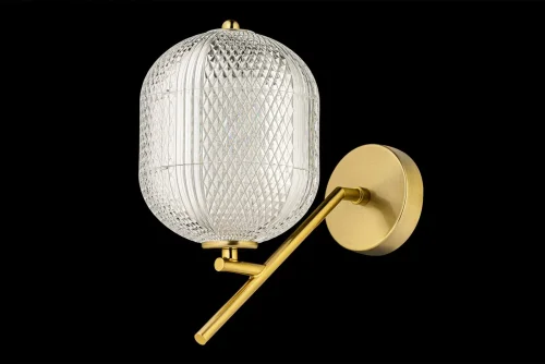 Бра LED Candels L 2.W4 G Arti Lampadari прозрачный на 1 лампа, основание золотое в стиле современный  фото 2