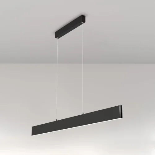 Светильник подвесной LED Step P010PL-L30B4K Maytoni чёрный на 1 лампу, основание чёрное в стиле хай-тек минимализм линейный фото 3