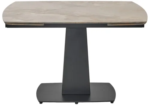 Керамический стол Balde 120 gloss amber jade solid ceramic / black 593879 Woodville столешница бежевая из керамика фото 3