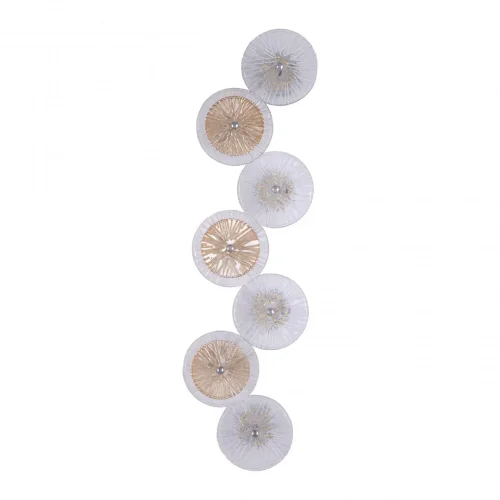 Бра LED AM-1252B 7.1252B.D250.H800.LED Ni Arte Milano янтарный прозрачный на 1 лампу, основание никель в стиле современный 