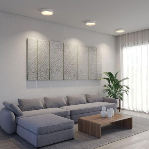 Светильник потолочный LED с переключателем цветовой температуры Orbis 359600 Novotech белый на 1 лампу, основание белое в стиле хай-тек современный круглый фото 3