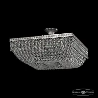 Люстра потолочная хрустальная 19012/55IV Ni Bohemia Ivele Crystal прозрачная на 8 ламп, основание никель в стиле классический sp