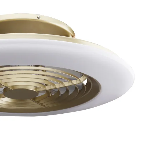 Люстра с вентилятором LED с пультом Alisio 6707 Mantra белая бронзовая на 1 лампа, основание бронзовое в стиле современный хай-тек с пультом фото 3
