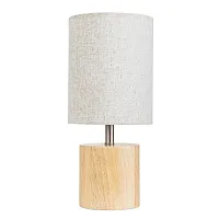 Настольная лампа Jishui A5036LT-1BR Arte Lamp бежевая 1 лампа, основание коричневое дерево металл в стиле современный кантри 