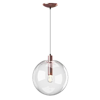 Светильник подвесной 0869PLA-1PG Milosh Tendence прозрачный 1 лампа, основание розовое золотое в стиле современный шар
