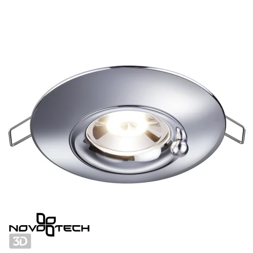 Светильник точечный Water 370790 Novotech хром 1 лампа, основание хром в стиле современный  фото 3