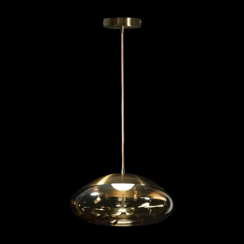 Светильник подвесной LED Knot 8135-D LOFT IT янтарный 1 лампа, основание золотое в стиле современный лофт выдувное фото 2