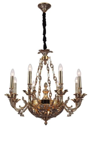 Люстра подвесная FIRENZE 1781.8.2 antique gold Lucia Tucci без плафона на 10 ламп, основание золотое в стиле классический Люстра подвесная FIRENZE 1781.8.2 antique gold Lucia Tucci без плафона на 10 ламп, основание золотое в стиле классический