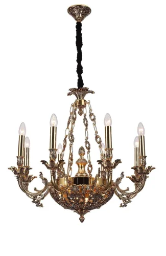 Люстра подвесная FIRENZE 1781.8.2 antique gold Lucia Tucci без плафона на 10 ламп, основание золотое в стиле классический Люстра подвесная FIRENZE 1781.8.2 antique gold Lucia Tucci без плафона на 10 ламп, основание золотое в стиле классический