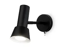 Бра с выключателем TA13129 Ambrella light чёрный 1 лампа, основание чёрное в стиле современный хай-тек 