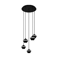 Светильник подвесной Perpigo 98683 Eglo чёрный 5 ламп, основание чёрное в стиле современный 