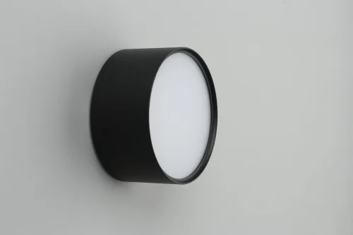 Светильник накладной LED Salentino OML-100919-12 Omnilux чёрный 1 лампа, основание чёрное в стиле хай-тек круглый