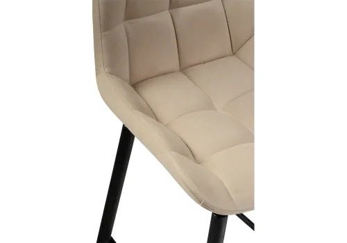 Полубарный стул Алст К крутящийся бежевый / черный 502281 Woodville, бежевый/велюр, ножки/металл/чёрный, размеры - ****500*580 фото 7