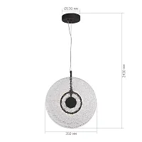 Светильник подвесной LED Alumno SL6142.403.01 ST-Luce прозрачный на 1 лампу, основание чёрное в стиле современный 