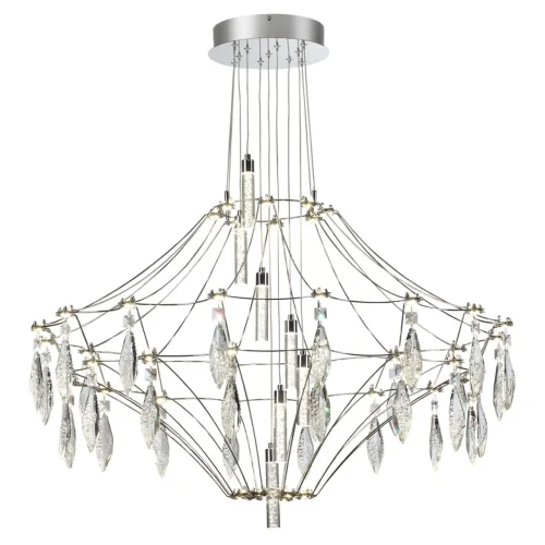 Люстра подвесная LED Flamenco 6699/51CL Odeon Light прозрачная хром на 1 лампу, основание хром в стиле классический фото 3