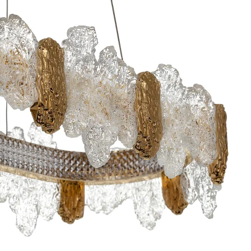 Люстра подвесная LED с пультом Lava CL250172 Citilux прозрачная янтарная на 1 лампу, основание золотое в стиле современный овал с пультом фото 7 Люстра подвесная LED с пультом Lava CL250172 Citilux прозрачная янтарная на 1 лампу, основание золотое в стиле современный овал с пультом фото 7