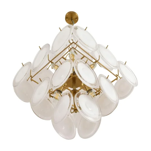 Люстра подвесная Chipsy 8320/8 Lumion белая на 8 ламп, основание латунь в стиле современный классический фото 3